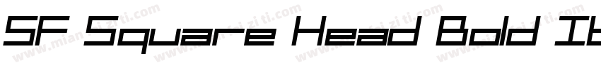 SF Square Head Bold Italic字体转换
